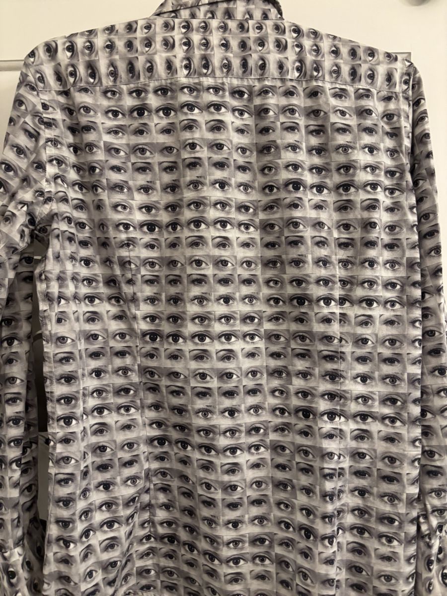 Camicie: Hemd mit Augenmuster – Nuovo (secondo la descrizione) da Frauenfeld venduto da getvintage 1