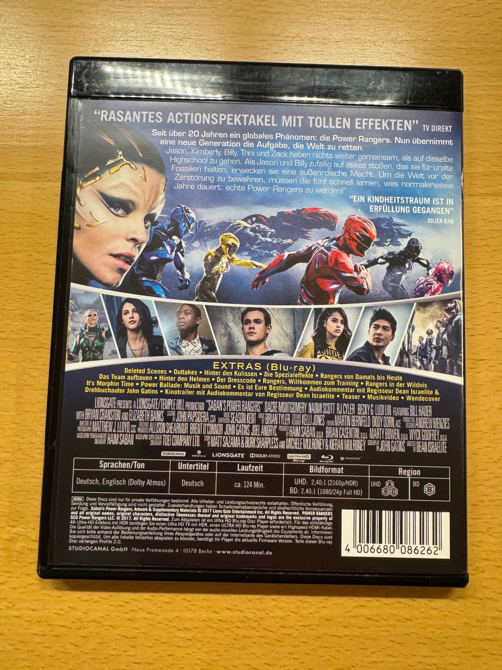 Tutti i DVDs: Power Rangers 4k UHD Blu Ray – Usato da Schwerzenbach venduto da ste_pp82 1