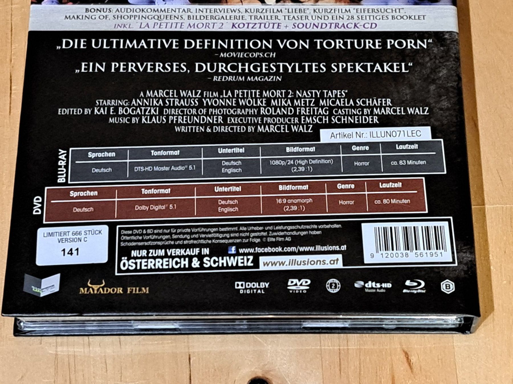 Tutti i DVDs: Mediabook La petite Mort 2, seltene 3-Disc Edition – Nuovo (secondo la descrizione) da Unterseen venduto da Kanica 2