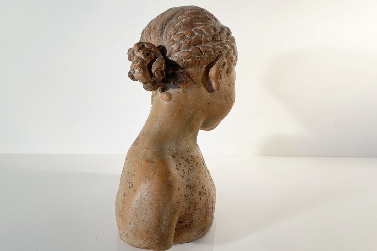 Skulpturen & Statuen: Skulptur Büste eines Mädchens - la rieuse - Terrakotta – Gebraucht aus Ballwil von ClassicGallery 4