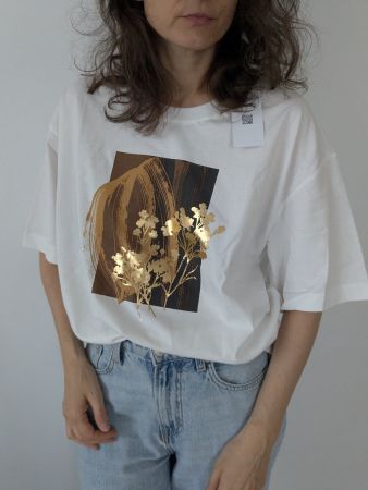 T-Shirt Sinsay weiss Print Grösse XL neu