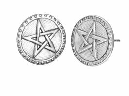 Ohrstecker  mit Pentagramm