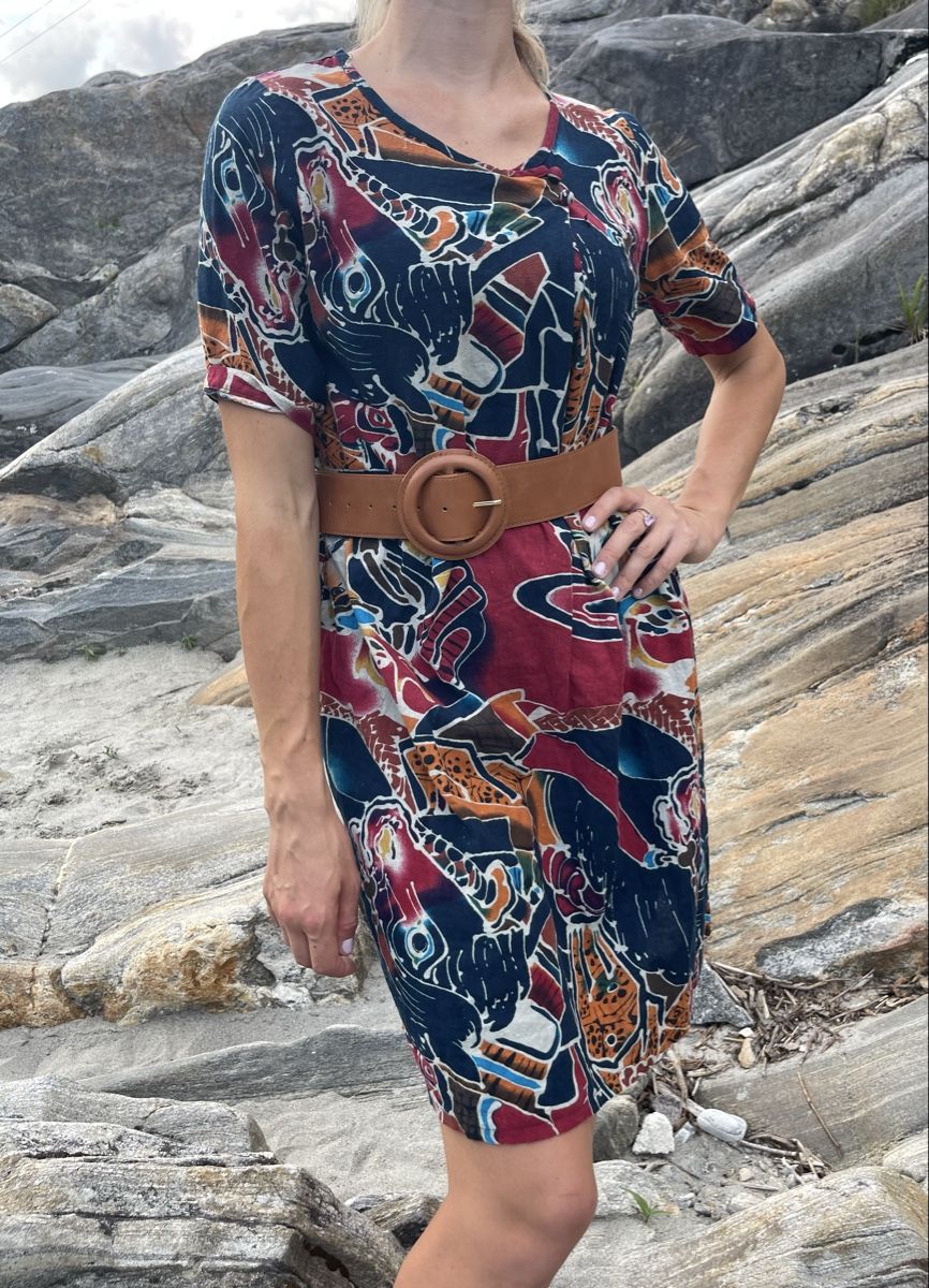 Vestiti: Chic abito di cotone multicolore-tgS/M-nuovo – Nuovo (secondo la descrizione) da Gordevio venduto da LanaZimm