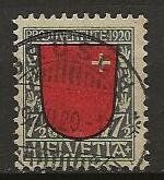 PRO JUVENTUTE 1920 7 1/2 Rp. Wappen Schwyz