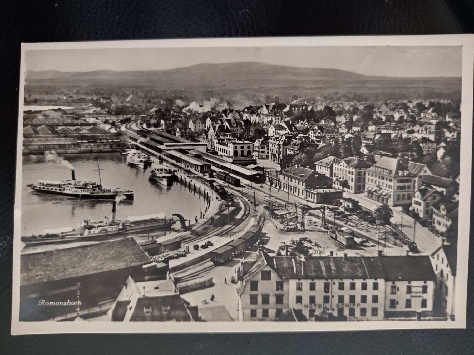 Ansichtskarten: 4 Schiffe, Eisenbahn dat. 1935 – Gebraucht aus Ohmstal von Lebensfreude05