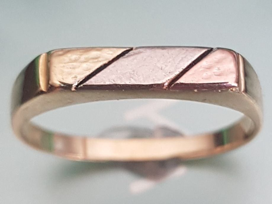 Ringe: Toller 3 farbiger Goldring aus 18 Karat – Neu (gemäss Beschreibung) aus Unterägeri von Altgoldschmuck 8