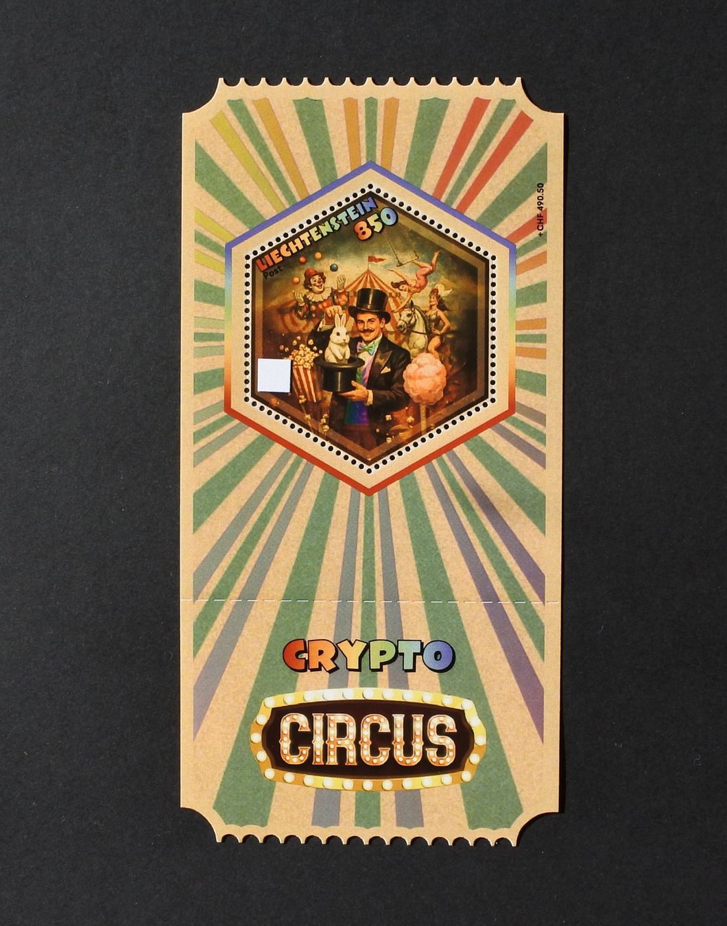 Tutti i francobolli: Crypto Circus, der Regenbogen Zauberer – Nuovo e nell'imballaggio originale da Lugano venduto da bolliti