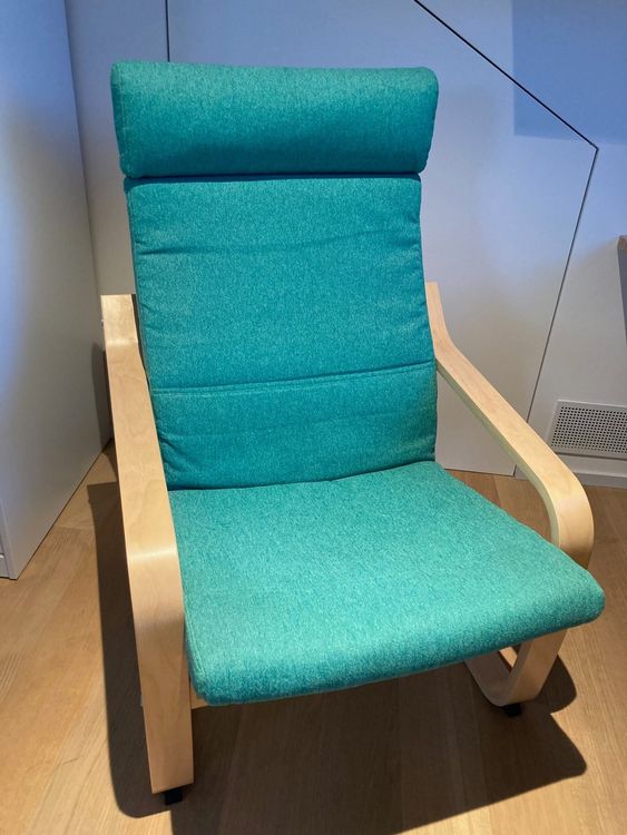 IKEA Poäng Sessel mit grüner Auflage Kaufen auf Ricardo