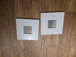 2 Spiegel Rahmen Weiss Quadratisch zum Aufhänngen