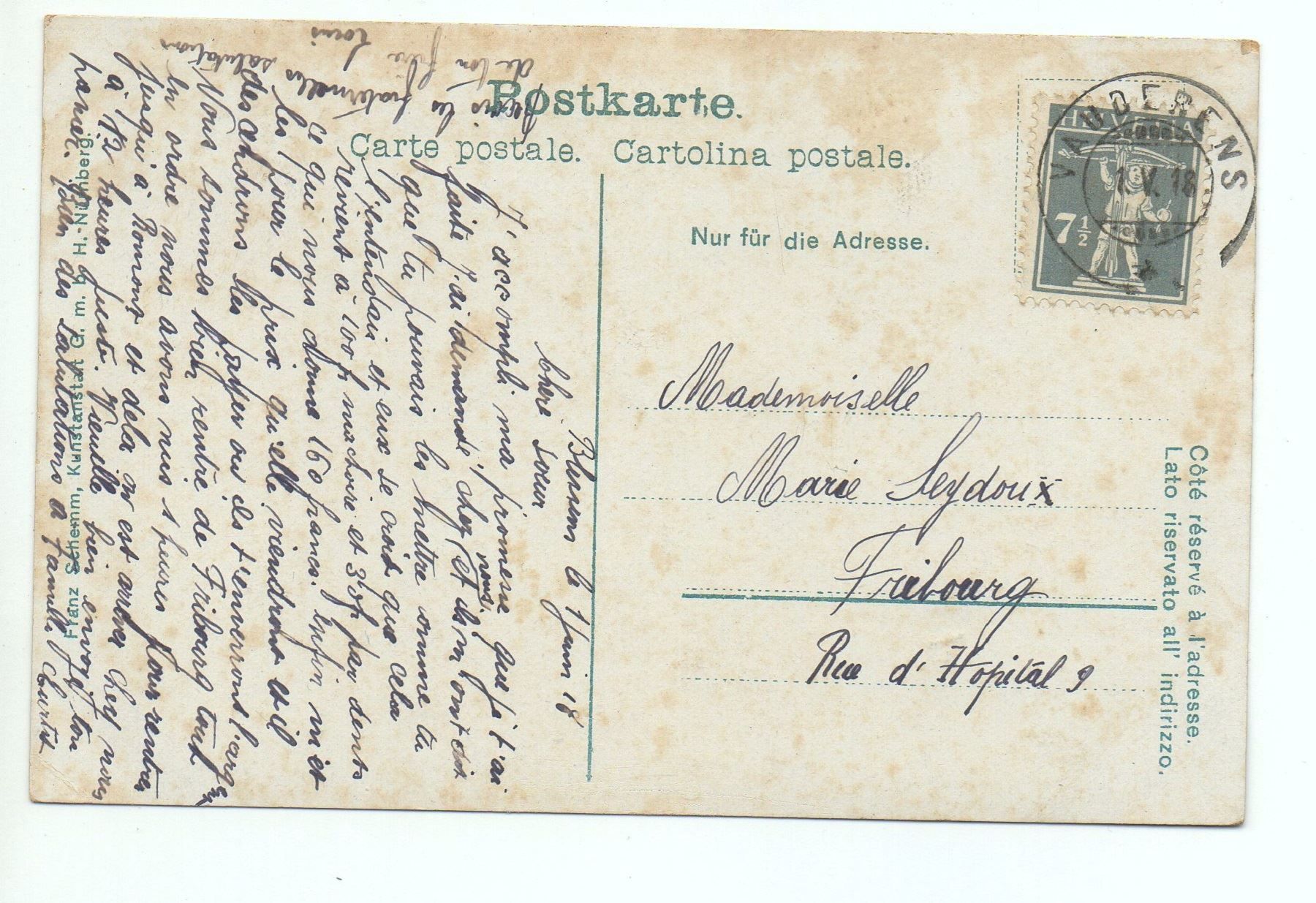 Cartoline postali: 2-Bild-AK EINSIEDELN Gasthaus St. Johann – Usato da Jona venduto da philajona 1