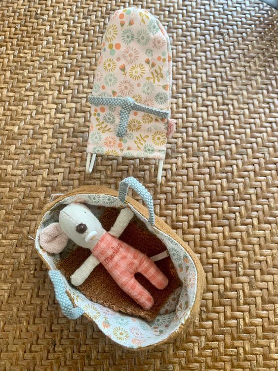 Maileg - Babymaus in Tragetasche - Rose main image 0