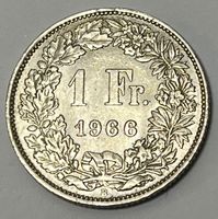 1 Franken - stehende Helvetia - 1966 B (Silber .835)