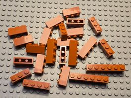 Lego 23x Stein dark orange divers länge-neu
