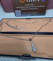 Collier argent avec diamant de moissanite de 1 ct certifié