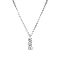 Girocollo Trilogy in oro bianco 18k con diamanti naturali