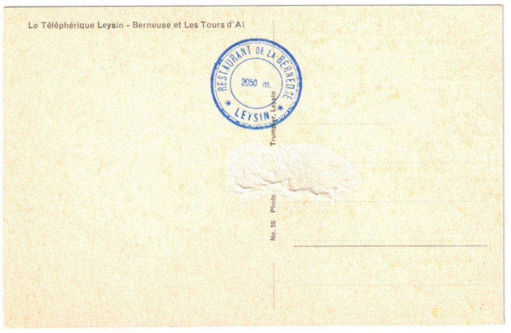 Cartoline postali: Leysin - Gondelbahn Berneuse mit Tours dAï – Usato da Binningen venduto da Mountainrider 1