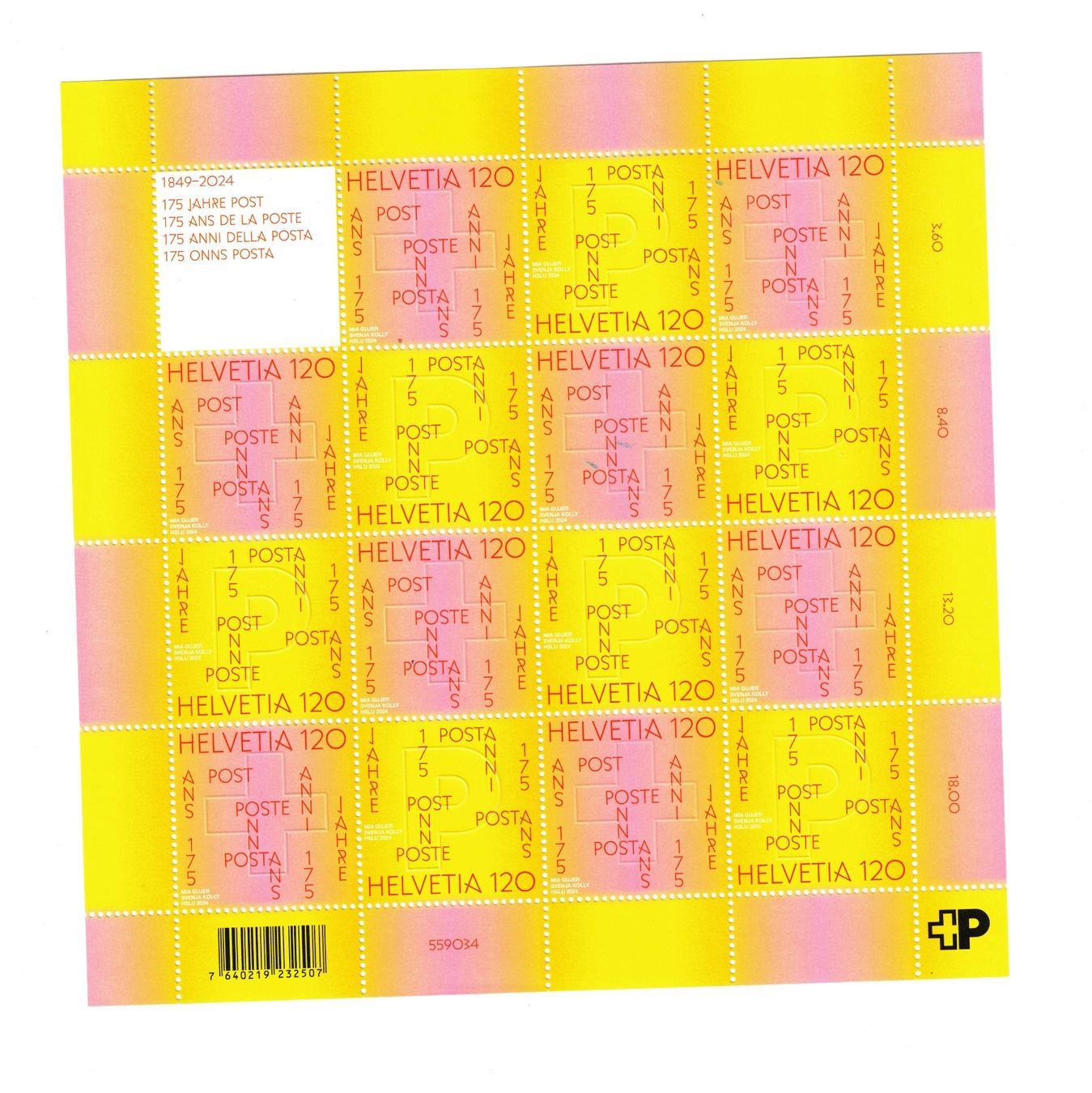 Alle Briefmarken: 2024 postfrischer Bogen 175 Jahre Post ** – Neu (gemäss Beschreibung) aus Bottmingen von Golferin