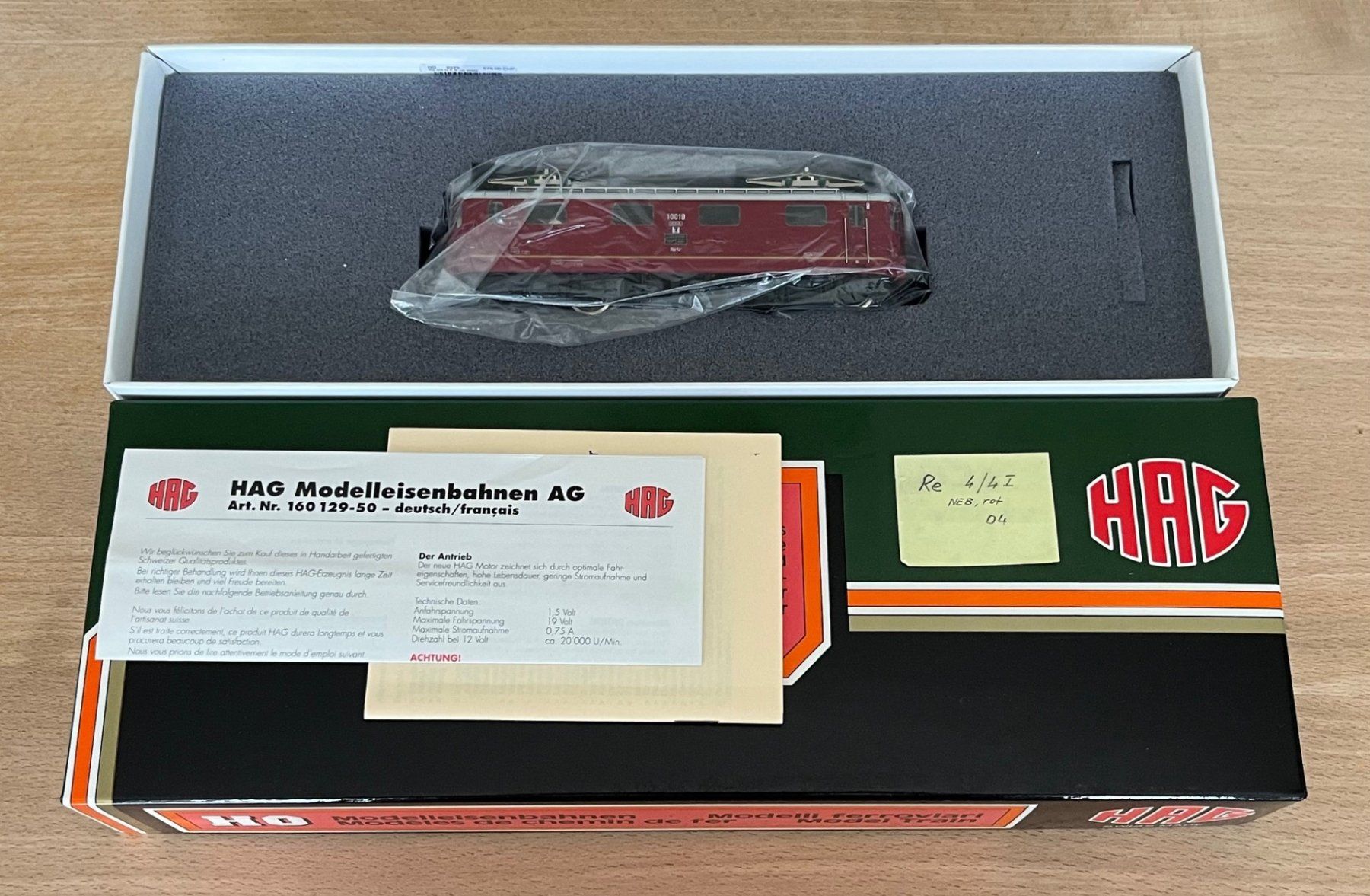 Hag Modellini di ferrovie: Re 4/4 I NEB Hag - AC digital – Usato da Winterthur venduto da dond1