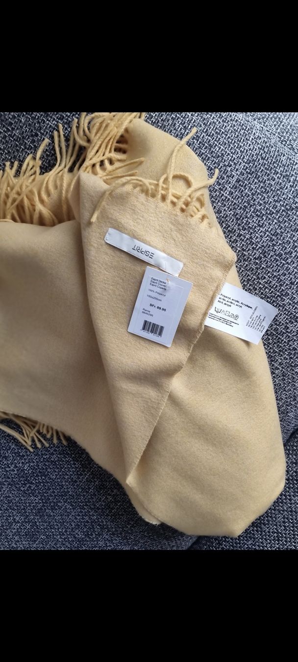 Esprit Decken: couverture Esprit jaune neuve 150x200 – Neu und originalverpackt aus La Tour-de-Trême von Coco06 1
