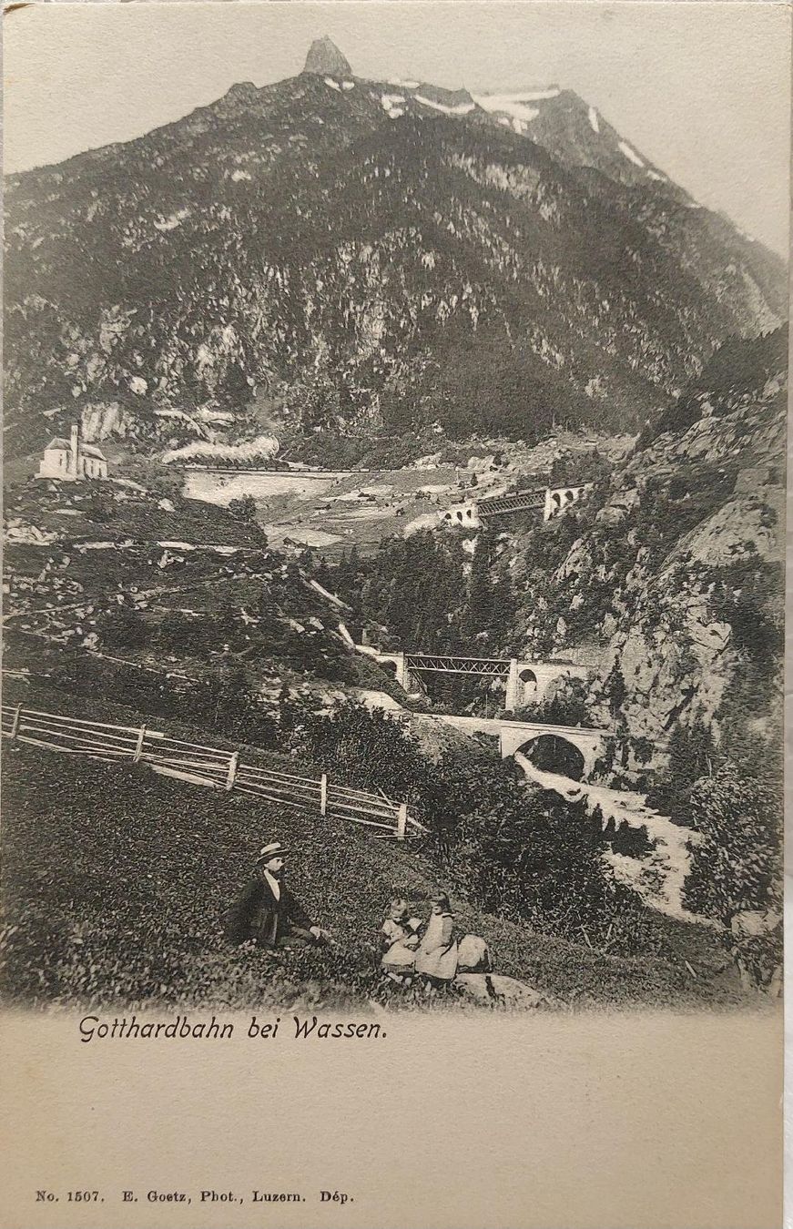 Cartoline postali: WASSEN - Gotthardbahn – Usato da Delémont venduto da Domdom1