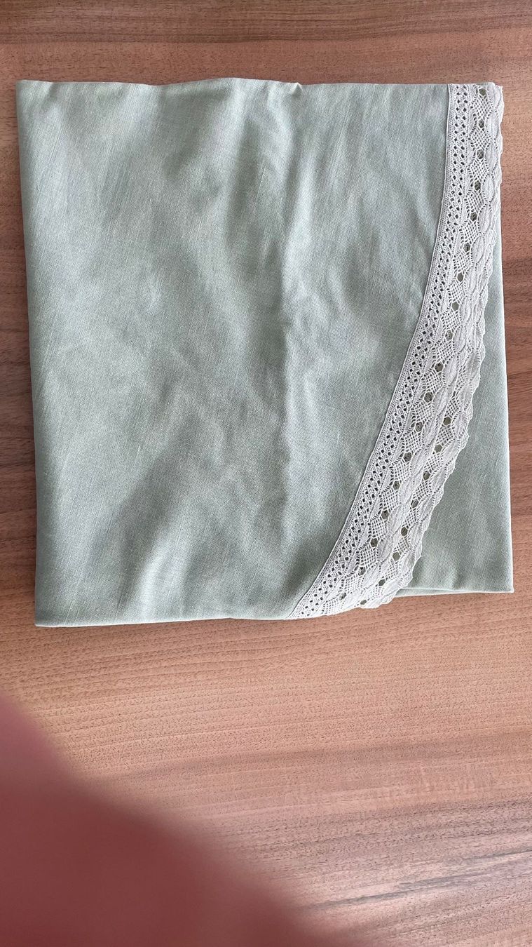 Tessuti: Stoff-Tischtuch hellgrün - zu rundem Tisch – Usato da Udligenswil venduto da kanuri-b 2