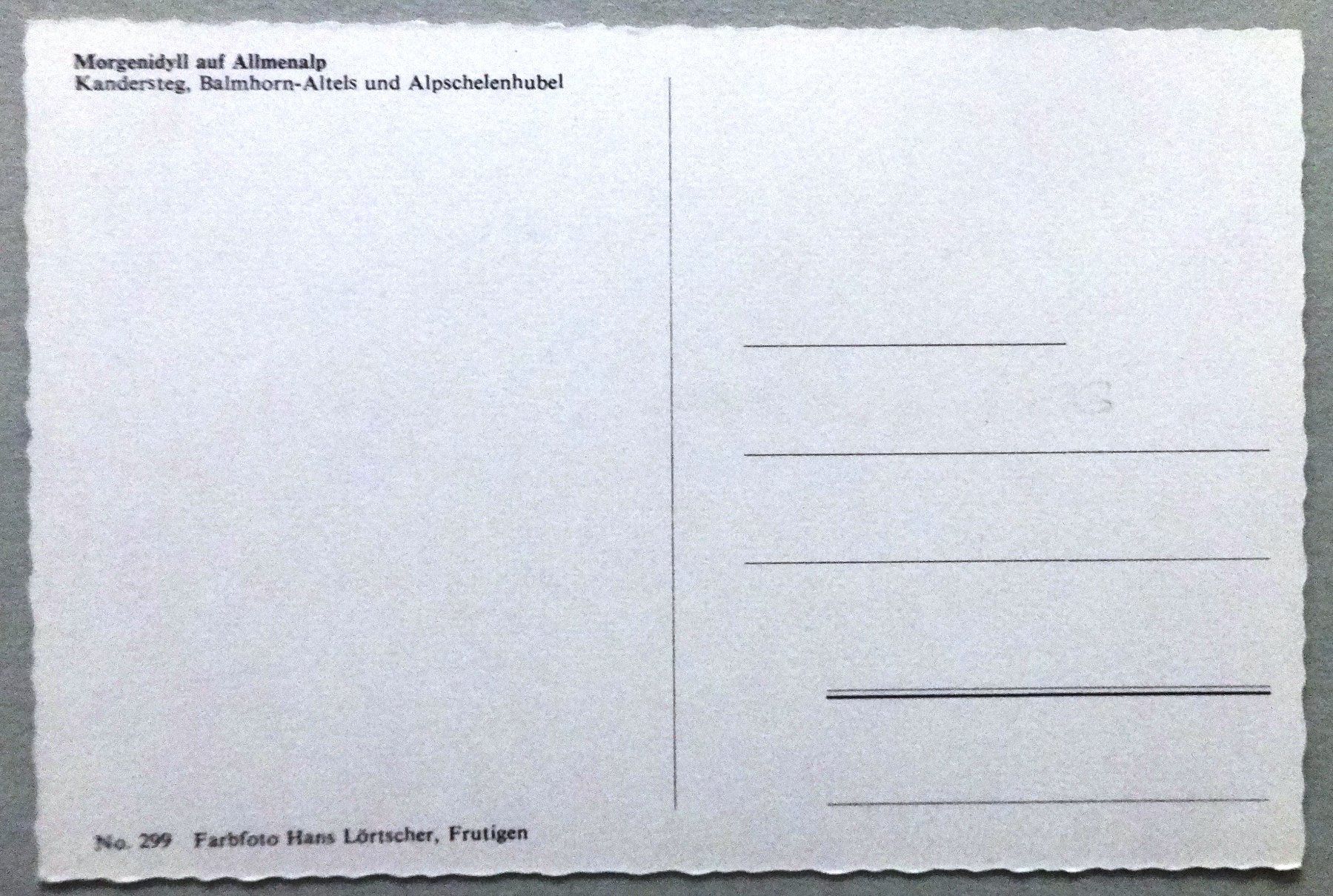 Cartoline postali: Morgenidyll auf Allmenalp, Kandersteg – Usato da Fétigny venduto da Billy2miny 1