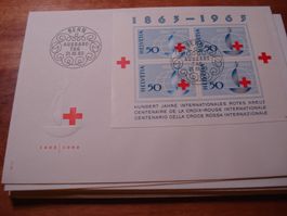 FDC Block Rotes Kreuz 1963, ungelaufen