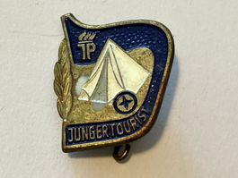 1 Anstecknadel DDR JP Junger Tourist golden