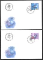 2 FDC 1027-1028 Serie Einzelmarken ET 20.9.2001