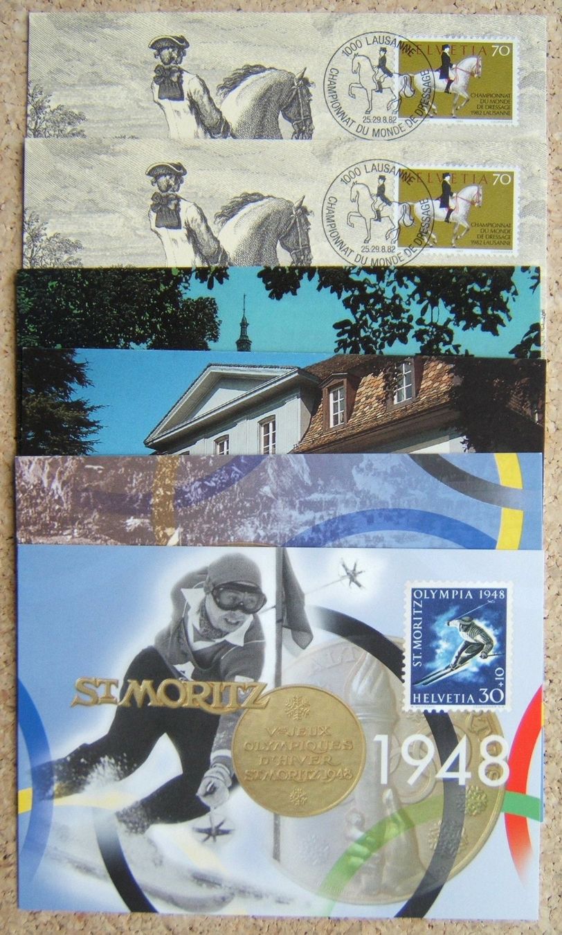 Alle Briefmarken: 6 MAXIKARTEN SCHWEIZ – Gebraucht aus Brunnen von Nonne04