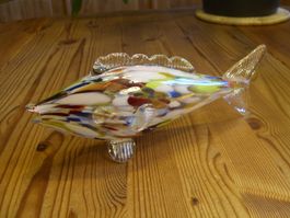 Vintage Glasfisch Murano Stil – Mundgeblasen 23cm TOP