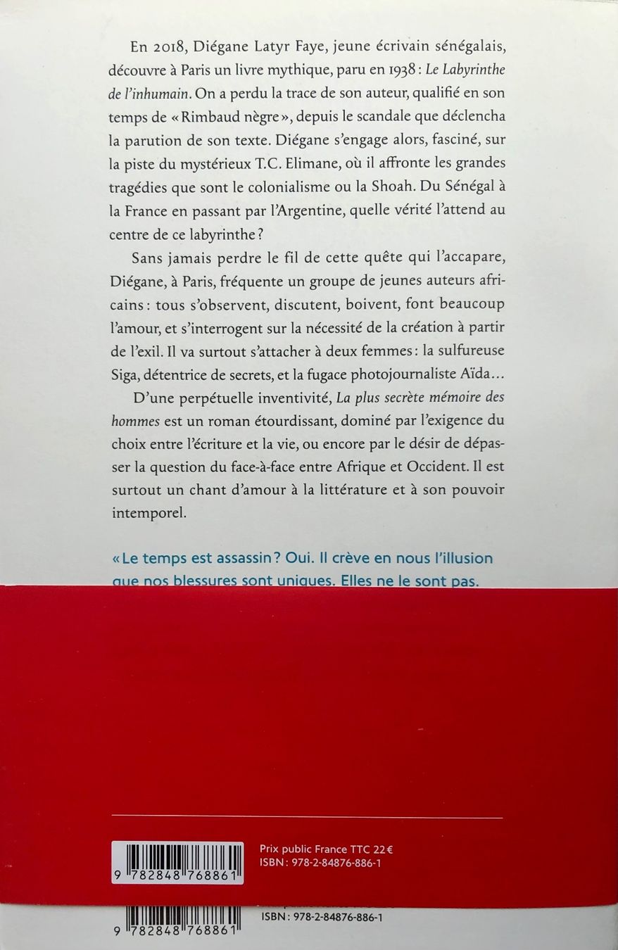 Libri: La plus secrète mémoire des hommes – Nuovo (secondo la descrizione) da Le Crêt-p-Semsales venduto da staglione69 1