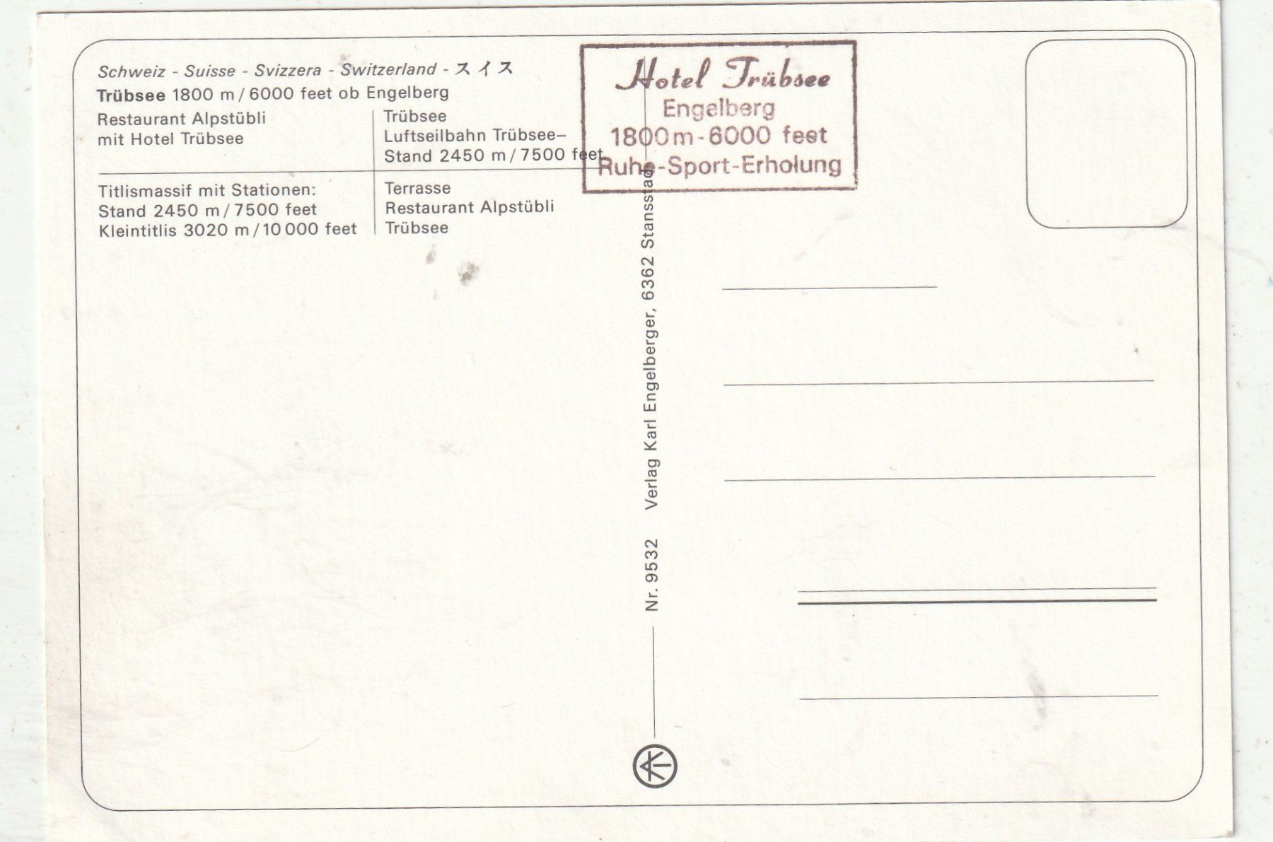 Cartoline postali: 2 Karten Trübsee – Usato da Lumbrein venduto da made02 3