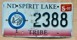 US Nummernschild North Dakota 2002 Tribe-Indianer