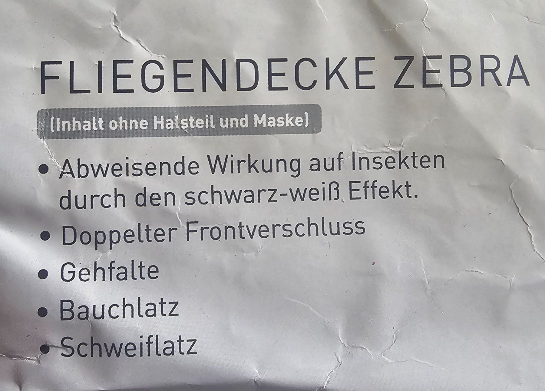 Decken: Neue Fliegendecke Zebra, 105 cm – Neu (gemäss Beschreibung) aus Obfelden von stisou71 1