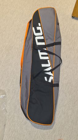Salming floorball bag black orange used condition