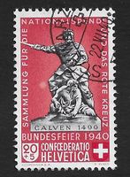 1940: Pro Patria Nr.B7 mit Plattenfehler 2.02 gest.