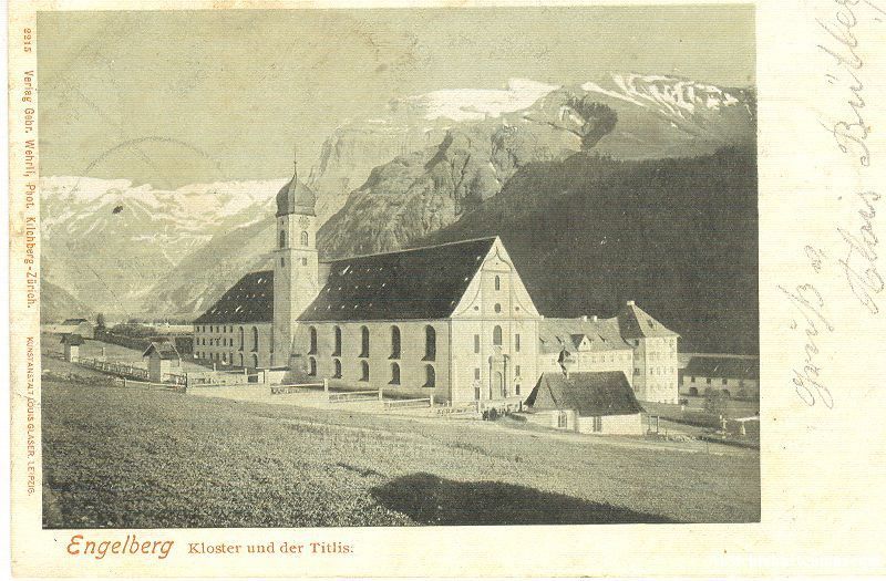 Cartoline postali: Engelberg - Kloster und der Titlis +1903 – Usato da Emmenbrücke venduto da teestube