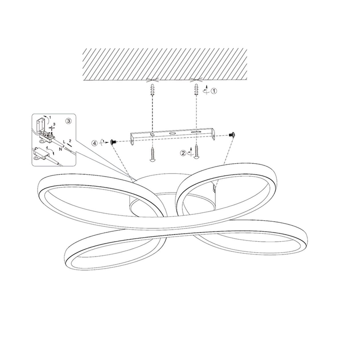 Kronleuchter & Deckenlampen: LED Deckenleuchte, Schwarz, 40 x 40 cm – Neu (gemäss Beschreibung) aus Kreuzlingen von Smart-Light 7
