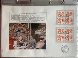 Schweiz 1977 Sonderbrief 4er-Silvester Herisau 1.Tag+Anlass