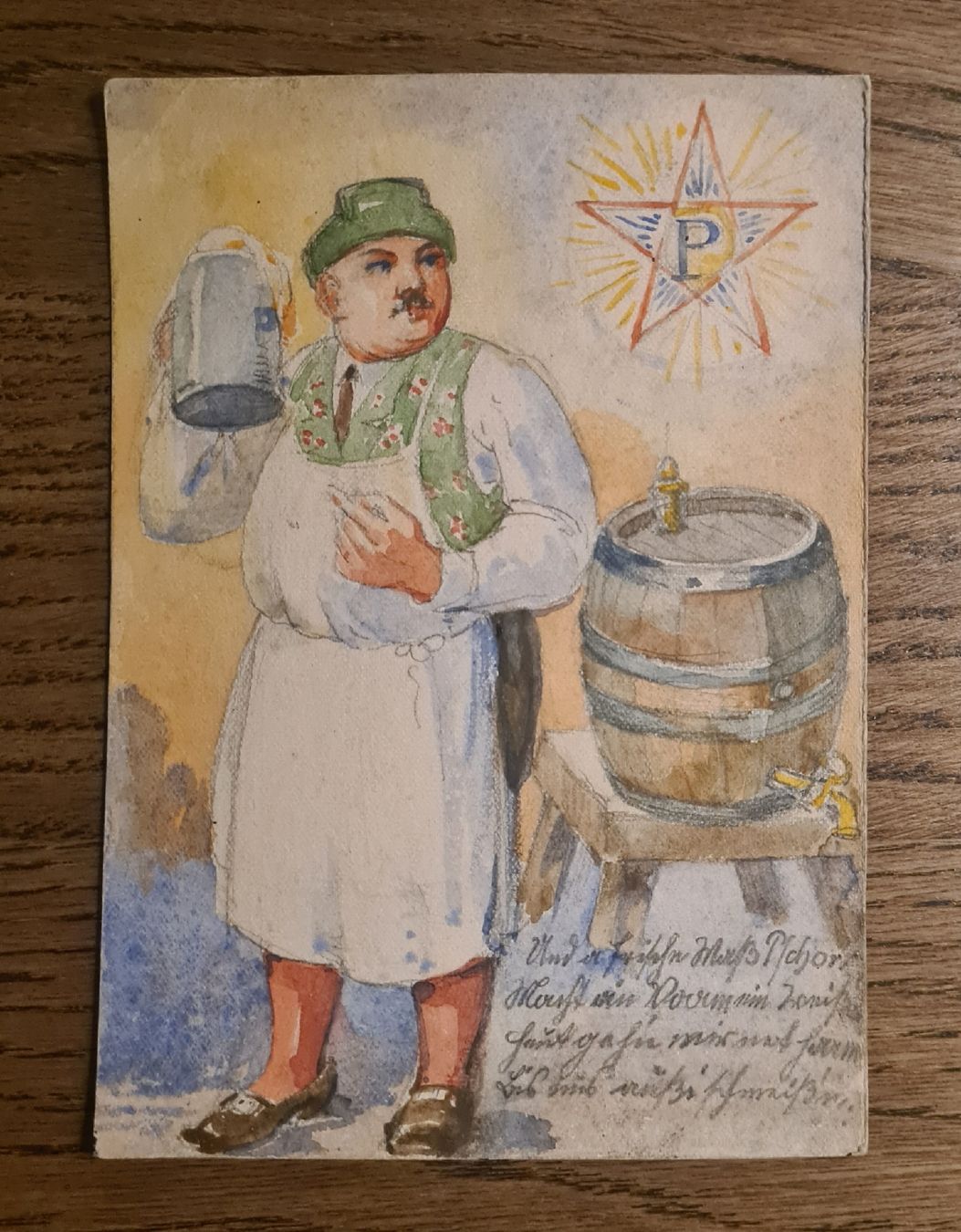 Foto & Immagini: Kunstbild Mann mit Bierhumpen 1931 – Usato da Ebikon venduto da Donar50