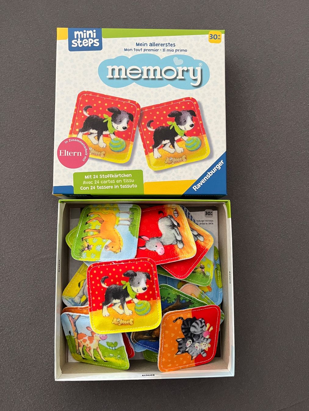 Ravensburger Giochi: Mini steps Memory 30+ Monate, Stoffkärtchen – Nuovo (secondo la descrizione) da Sisseln AG venduto da SaDy211