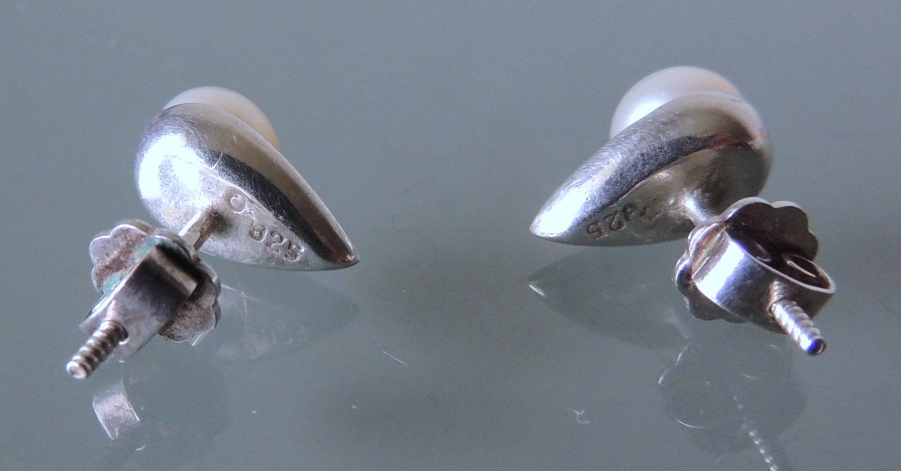 Orecchini pendenti & Orecchini a lobo: Silber 925 Zuchtperlen Ohrstecker 6 mm – Usato da Waldenburg venduto da schaller707 2