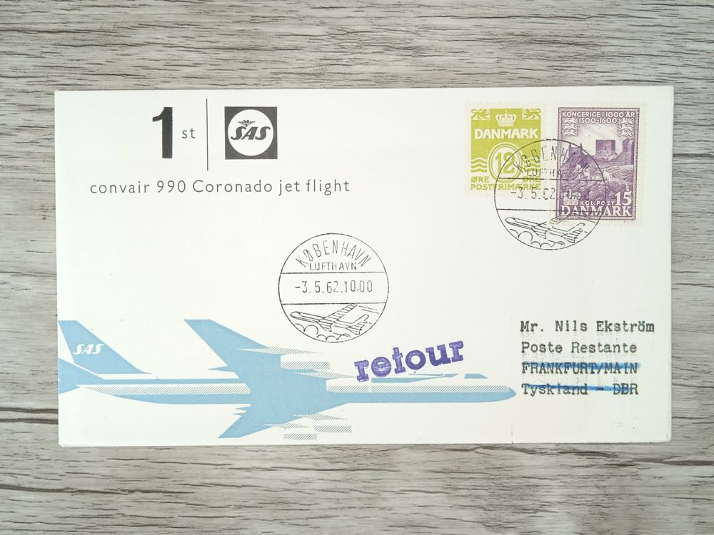 TR75 Enveloppe + Timbre Danmark 1962 Theme Aviation | Kaufen auf Ricardo