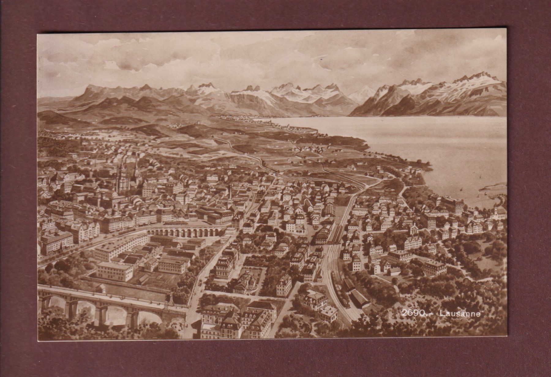 Cartoline postali: LAUSANNE - Panorama – Usato da Pully venduto da nicecards
