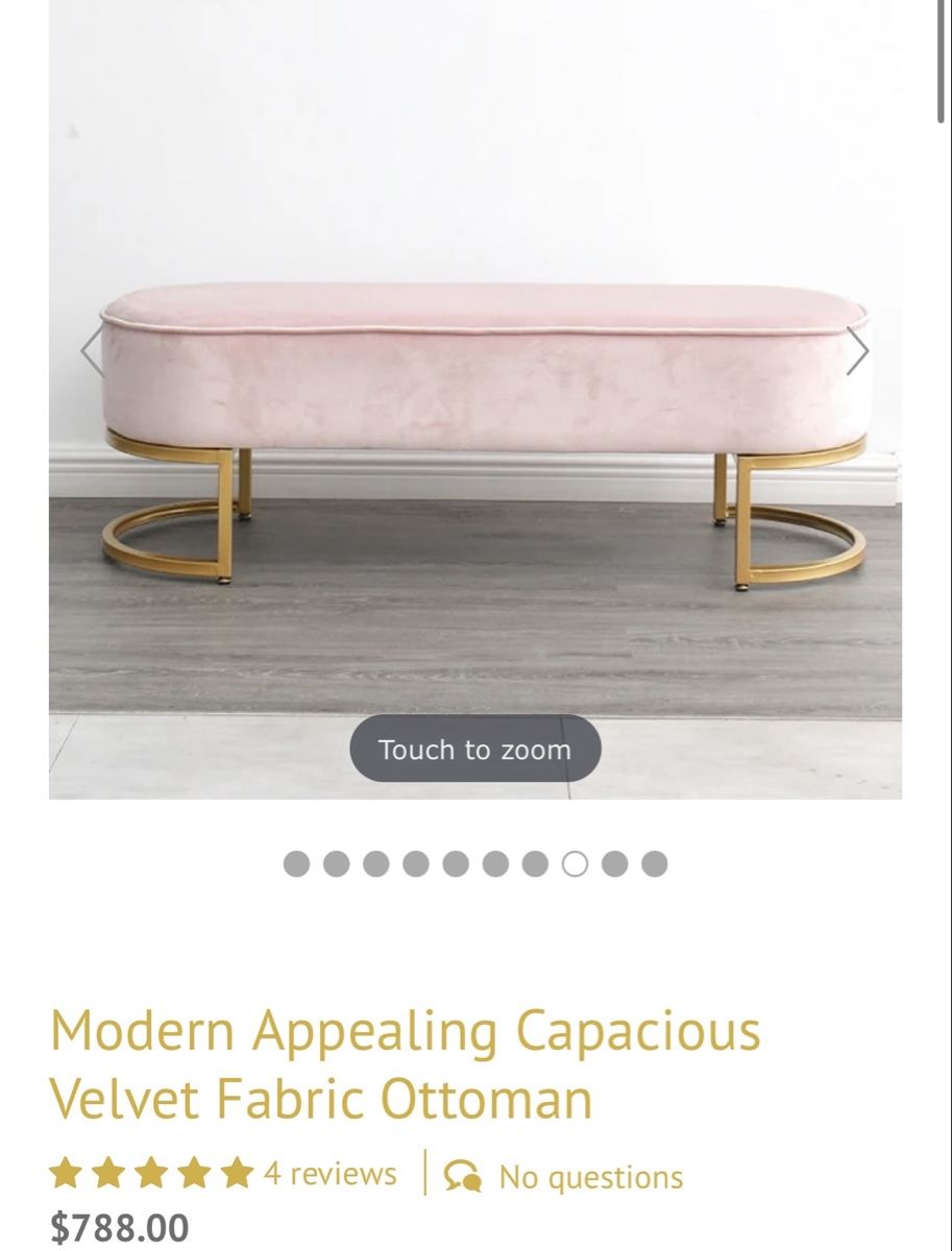 Hocker: Used Pink-Gold Ottoman  – Gebraucht aus Boll von stellabee 1