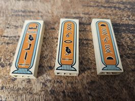 lego 2454 lot de 3 pièces Tan Brick 1 x 2 x 5 with
