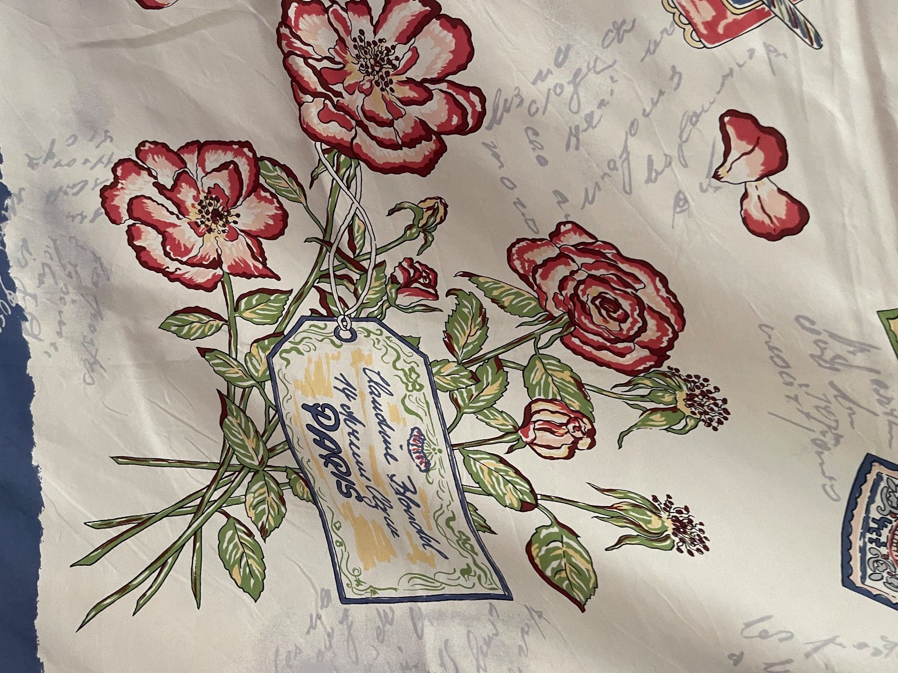 Foulard & Sciarpe: Vintage Silk Scarf Floral Print Spring Accessory Style – Nuovo (secondo la descrizione) da Winterthur venduto da shp_xcc5 6