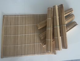 Bambus-Tischset, 7 Stück, beige
