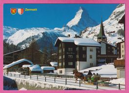 Zermatt 1616m Pferdetaxi Matterhorn